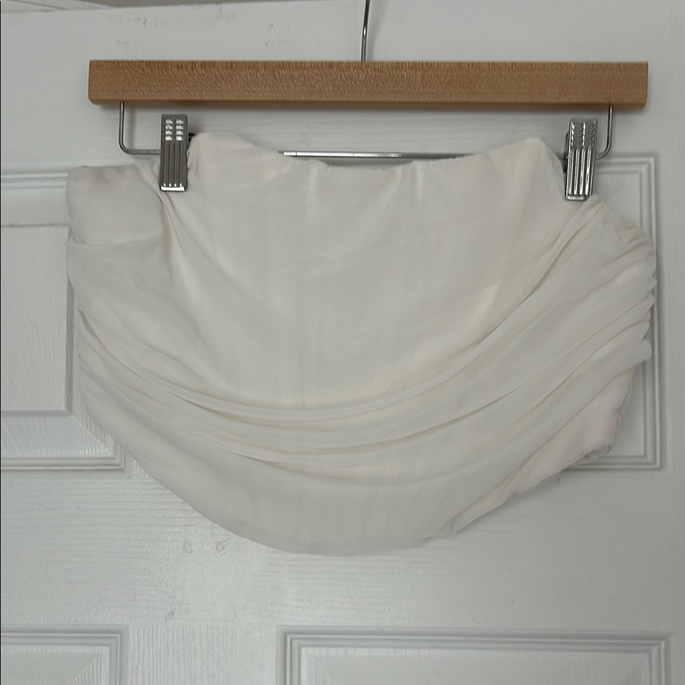 12th Tribe Corset Ruched Crop Top